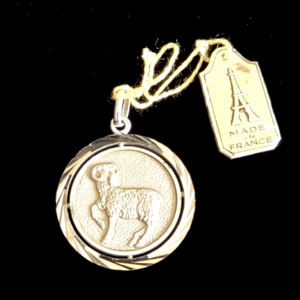 Aries Zodiac Silver Pendant